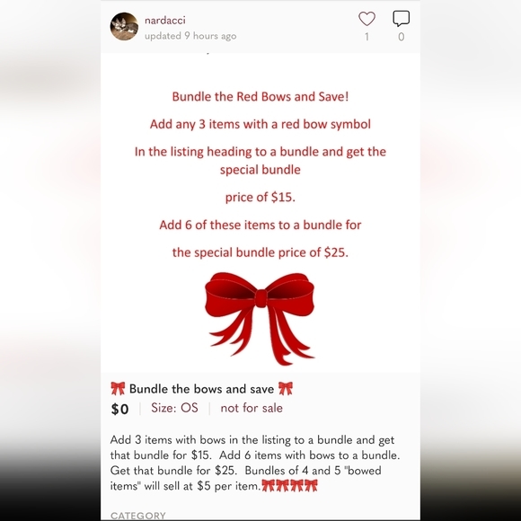 None Other - Red bow sale
